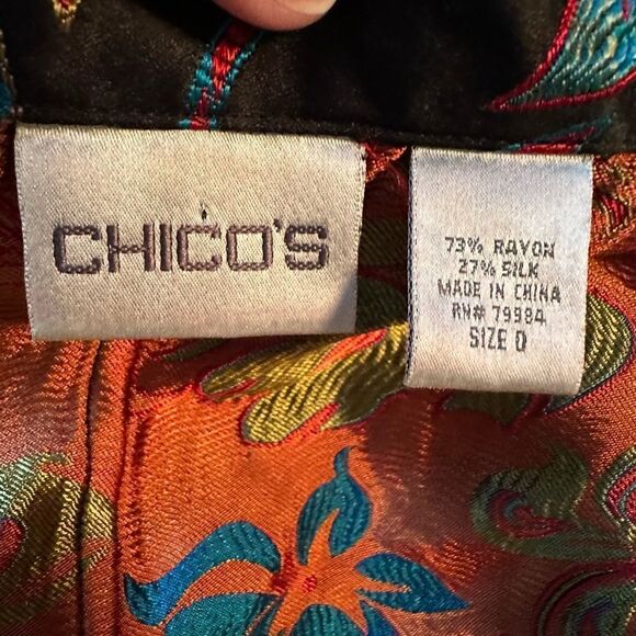 Chico back and vibrant colors embroidered tropical flowers - Chico size 0 - Picture 8 of 9